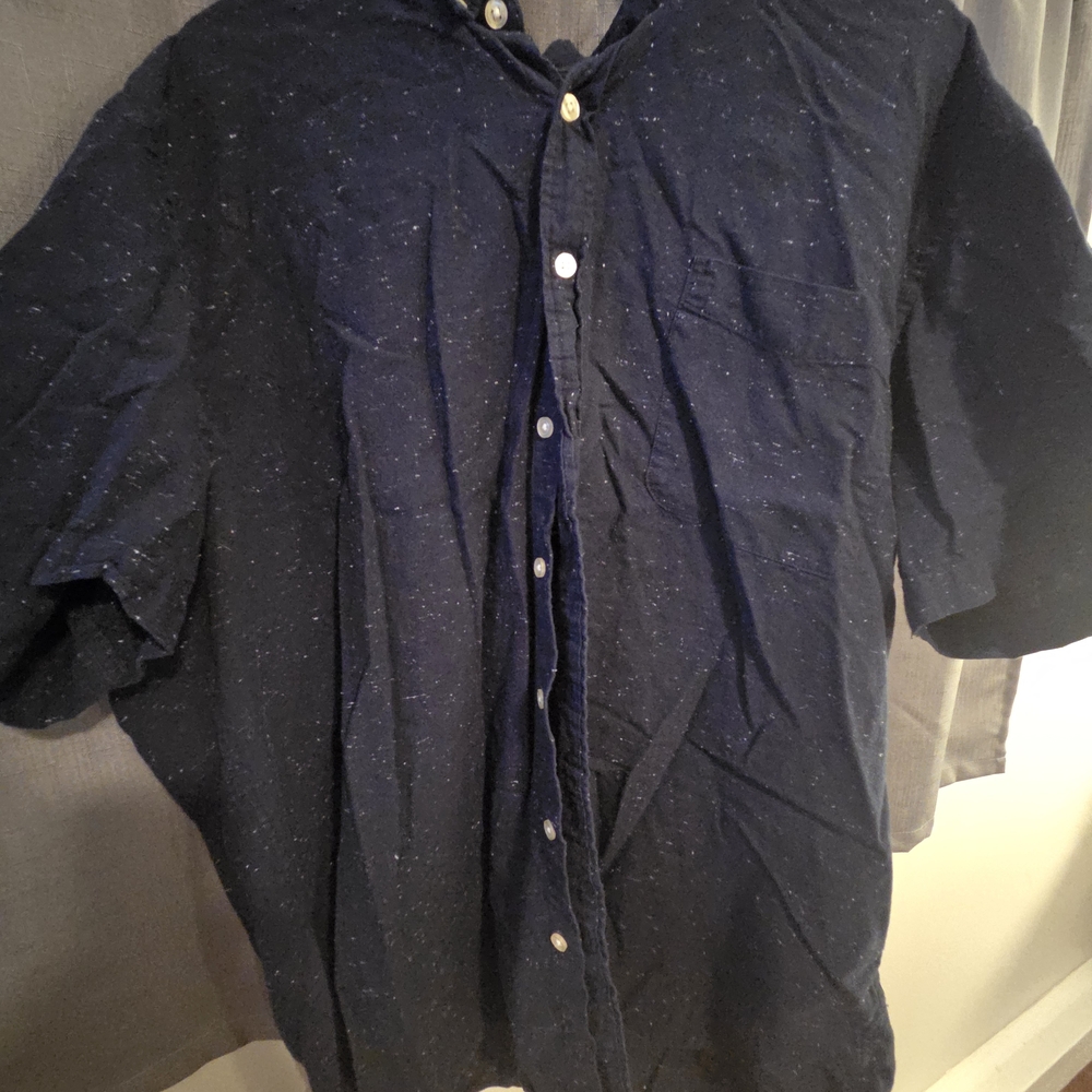 Navy Blue Button-Up Shirt